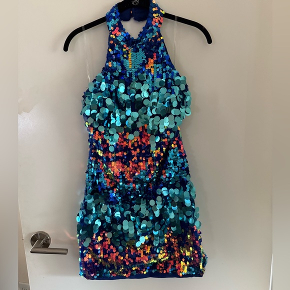 Blue Sequin Taylor Swift Eras Tour Dress M - Picture 5 of 8